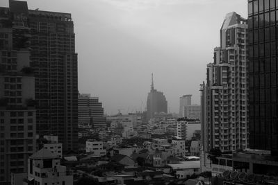 View of skyscrapers in city