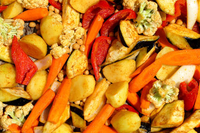 Full frame shot of vegetables in tajine 