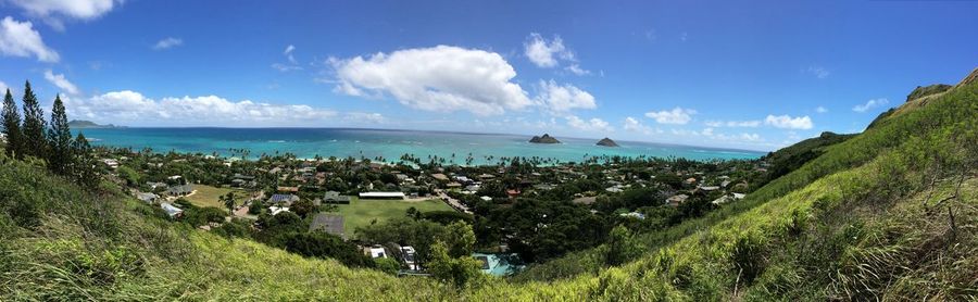 Panoramic shot of sea against sky