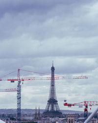 View of bridge against cloudy sky