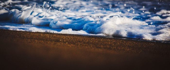 Close-up of snow on land