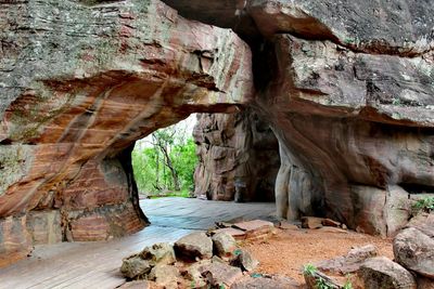 Rock formations in cave