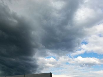 Low angle view of storm clouds in sky