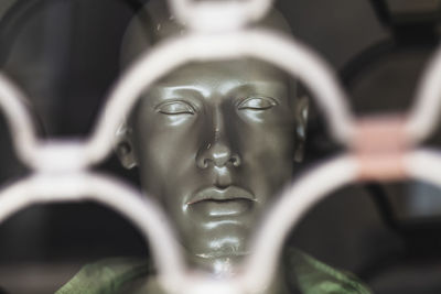 Close-up portrait of statue