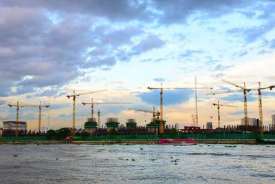 Scenic view of city against sky