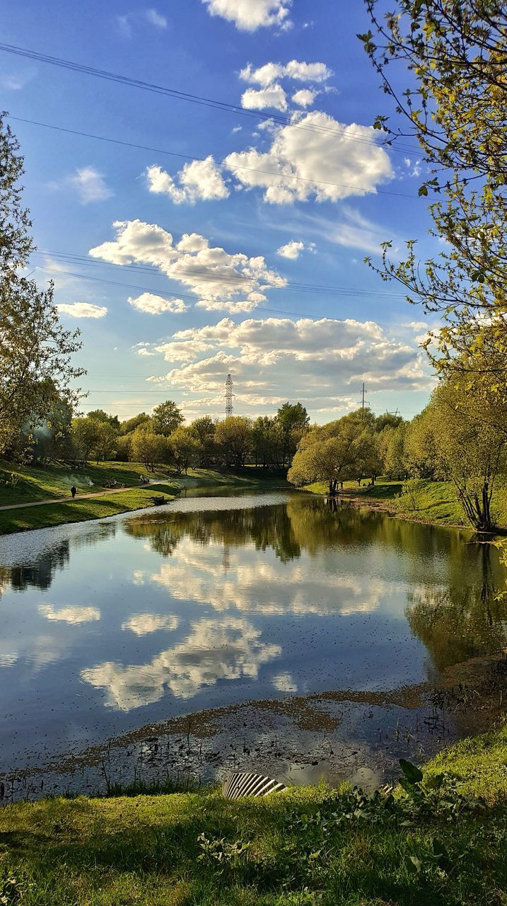 reflection, water, tree, sky, lake, plant, tranquility, beauty in nature, scenics - nature, tranquil scene, cloud - sky, nature, no people, day, idyllic, non-urban scene, outdoors, growth, sunlight