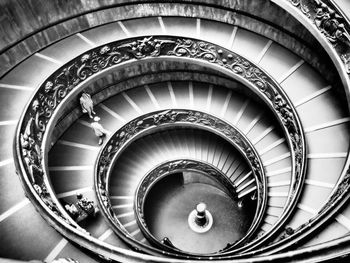Low angle view of spiral staircase
