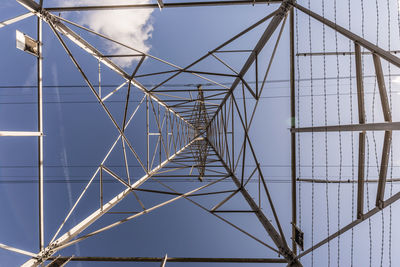 Low angle view of power lines