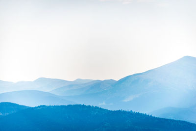 Scenic view of mountains against clear sky