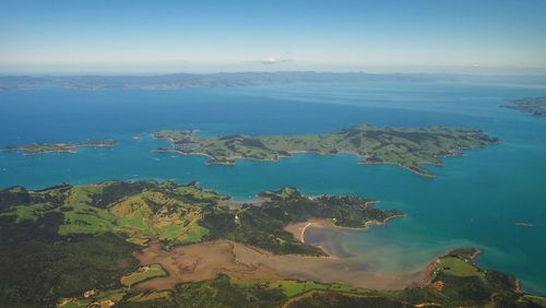 Aerial view of island