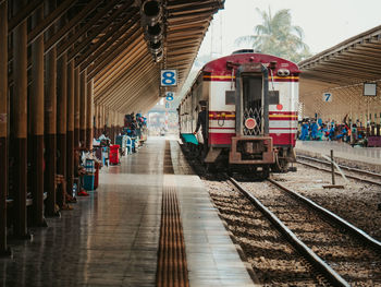 Train at railroad station