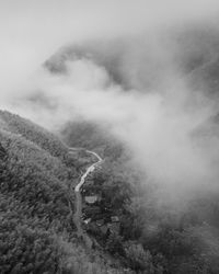 High angle view of mountains