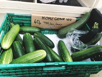 Vegetables for sale in market