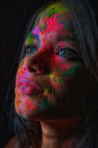 Close-up portrait of a serious young man