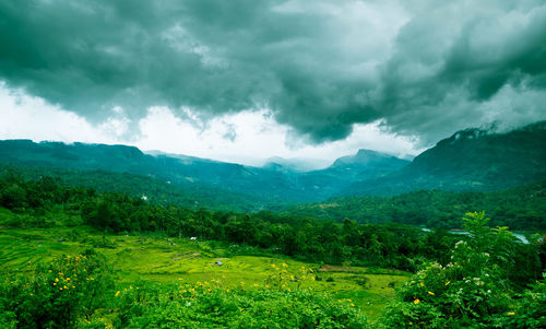 Scenic view of landscape against sky
