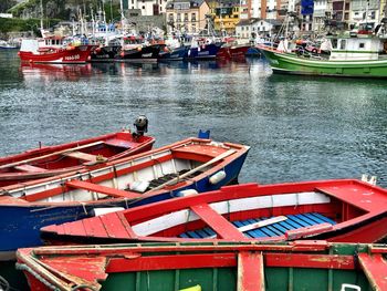 Boats in harbor