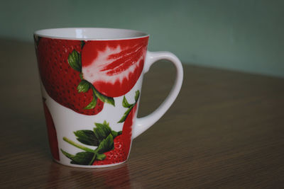 Close-up of drink served on table