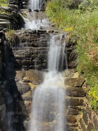 Scenic view of waterfall