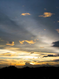 Low angle view of sky during sunset