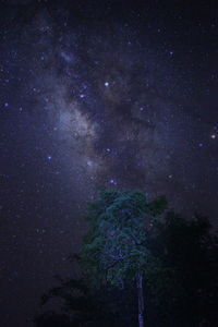 Low angle view of star field at night