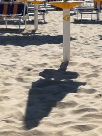 Shadow on sand at beach