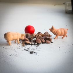 Close-up of stuffed toys on table