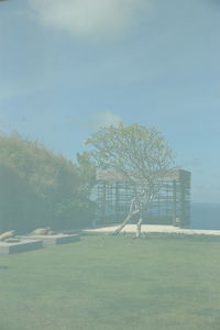 Building with trees in background