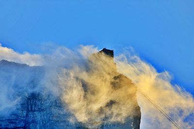 Table mountain behind clouds