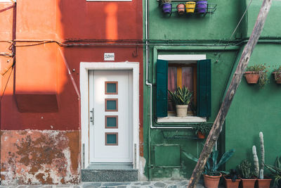 High angle view of old building