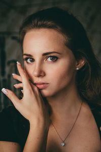 Close-up of young woman