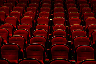 Full frame shot of empty chairs