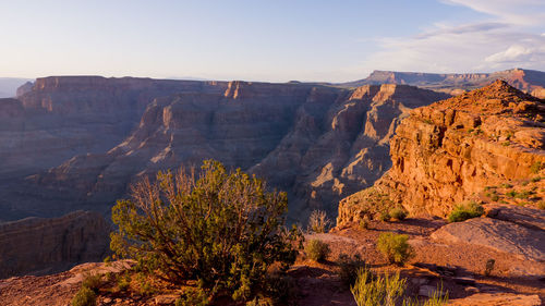 Scenic view of mountain range