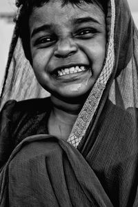 Portrait of child smiling