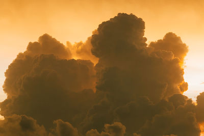 Low angle view of sky during sunset