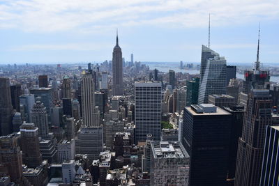 Aerial view of buildings in city