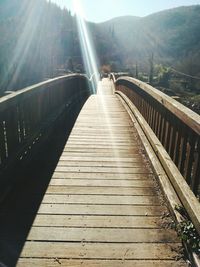 Footbridge over mountain