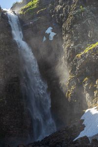 Scenic view of waterfall