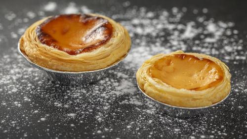 Close-up of dessert on table