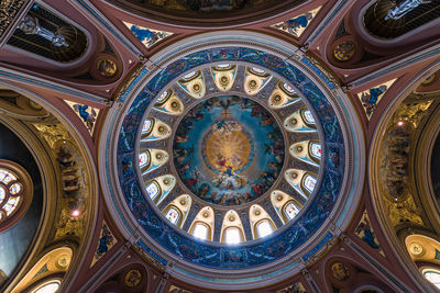 Low angle view of ceiling of building
