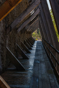 High angle view of bridge