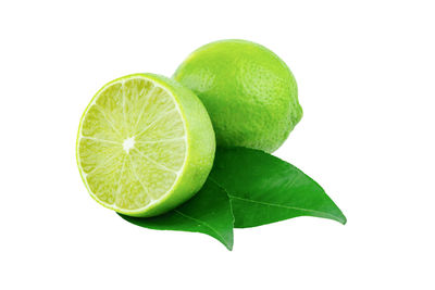 Close-up of fruit against white background