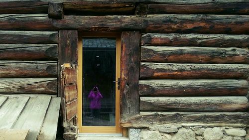 Close-up of wooden door