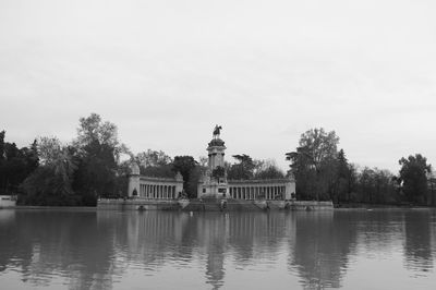 Reflection of built structures in water