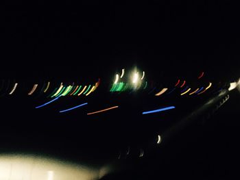 View of illuminated building