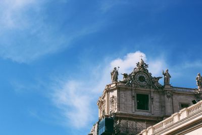 Low angle view of building against clear sky