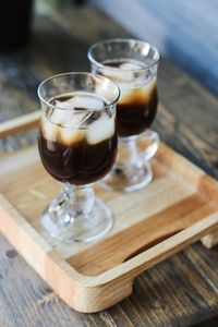 Close-up of coffee on table