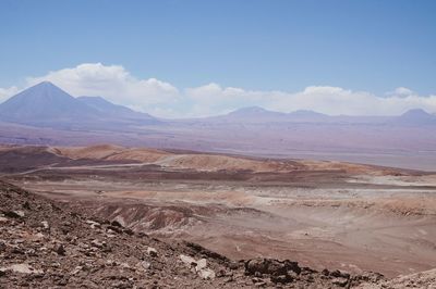 Scenic view of desert against sky