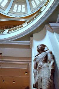 Low angle view of statue in museum