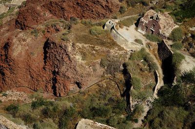Rock formations on landscape