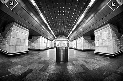 Interior of subway station